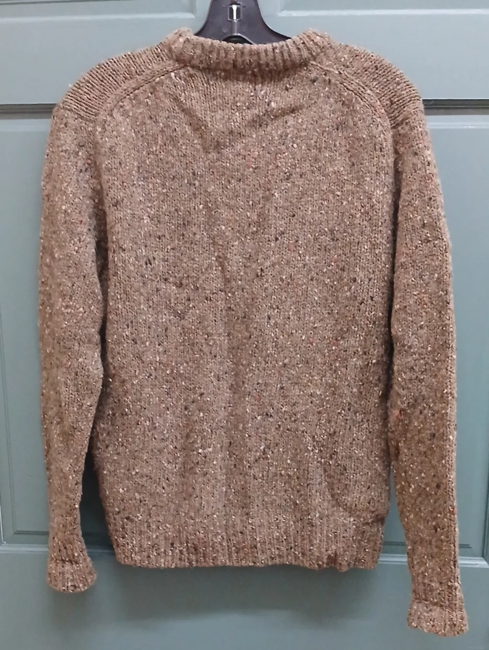 Banana Republic Vintage  Brown Wool Tweed Flecked Crewneck Sweater Size Small